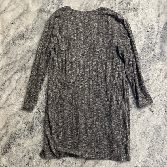 Nine West Open Front Rib Knit Long Cardigan Duster - Picture 5 of 8